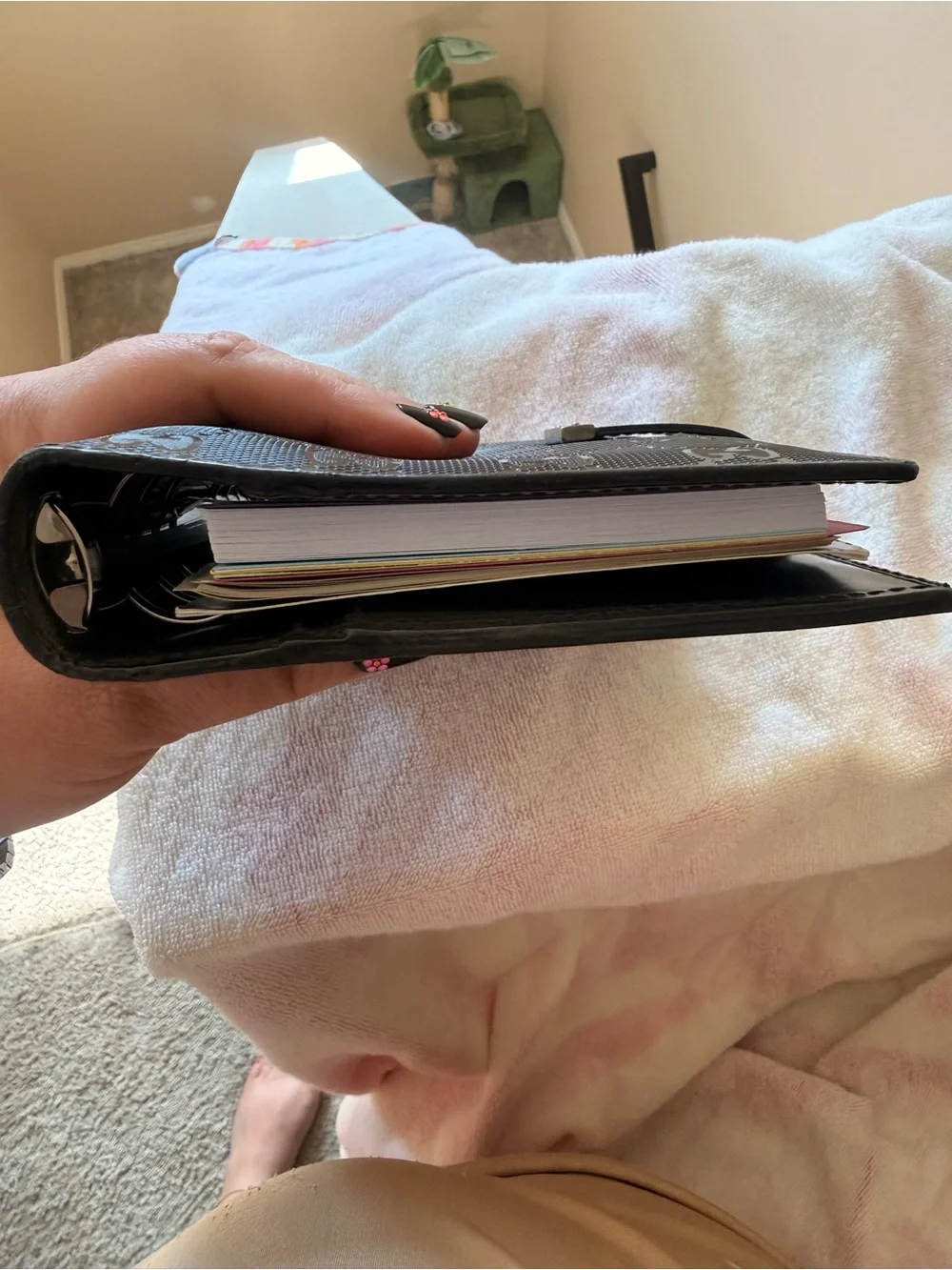 Gucci Black Patent GG Embossed Leather Agenda Cover